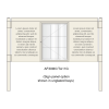 A-Multi Contemporary aluminium noticeboard, 1 bay glazed, showing sign panel option in unglazed bays