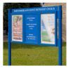3 bay, single or double-sided, A2, A-Multi Contemporary aluminium noticeboard