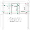 3 bay, single-sided, A2, A-Multi Decorative aluminium noticeboard, 1 bay glazed, straight header option