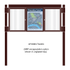 3 bay, single-sided, A2, A-Multi Contemporary aluminium noticeboard, 2 bays glazed, showing encapsulation option in unglazed bay