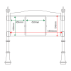 External & internal dimensions of AF30MC-262 Aluminium Noticeboard