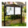 2 bay, single or double-sided, 6 x A4, A-Multi Decorative aluminium noticeboard