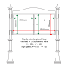 External & internal dimensions of AF30MC-D6A41G Aluminium Noticeboard