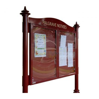 2 bay, single or double-sided, A1, A-Multi Decorative aluminium noticeboard