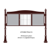 3 bay, single-sided, 6 x A4, A-Multi Decorative aluminium noticeboard, 1 bay glazed, showing pinboardl option in unglazed bays
