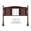 3 bay, single-sided, 6 x A4, A-Multi Decorative aluminium noticeboard, 1 bay glazed, showing sign panel option in unglazed bays