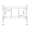 External & internal dimensions of AF30MD-TA1 Aluminium Noticeboard