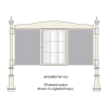 3 bay, single-sided, A1, A-Multi Decorative aluminium noticeboard, 1 bay glazed, showing pinboard option in unglazed bays