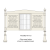3 bay, single-sided, A1, A-Multi Decorative aluminium noticeboard, 1 bay glazed, showing sign panel option in unglazed bays