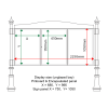 External & internal dimensions of AF30MD-TA11G Aluminium Noticeboard, (centre bay glazed)