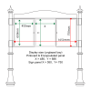 External & internal dimensions of AF30MD-TA22G Aluminium Noticeboard, (centre bay unglazed)