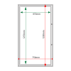 External & internal dimensions of AF58-12A4 Aluminium Noticeboard