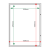 External & internal dimensions of AF58-16A4 Aluminium Noticeboard