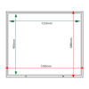 External & internal dimensions of AF58-18A4 Aluminium Noticeboard