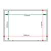 External & internal dimensions of AF58-21A4 Aluminium Noticeboard