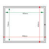 External & internal dimensions of AF58-8A4 Aluminium Noticeboard