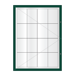 Single-bay AF58 aluminium noticeboard