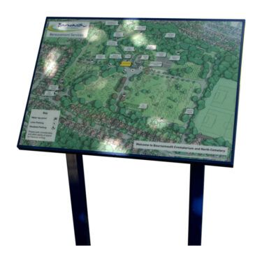 A1 information panel in steel and g.r.p.