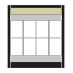 Medium-sized Apogee, heavy-duty, recycled plastic noticeboard (with header)