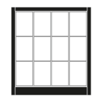 Medium-sized Apogee, heavy-duty, unglazed, recycled plastic, noticeboard