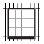 Apogee, railing-mounted, heavy-duty, unglazed recycled plastic noticeboard