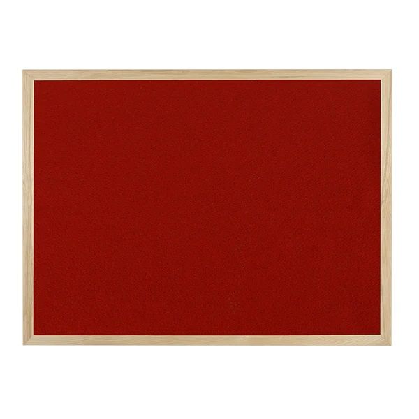 Wood Frame Noticeboards Red Fabric