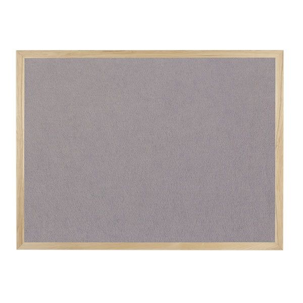 Wood Frame Noticeboards Grey Fabric
