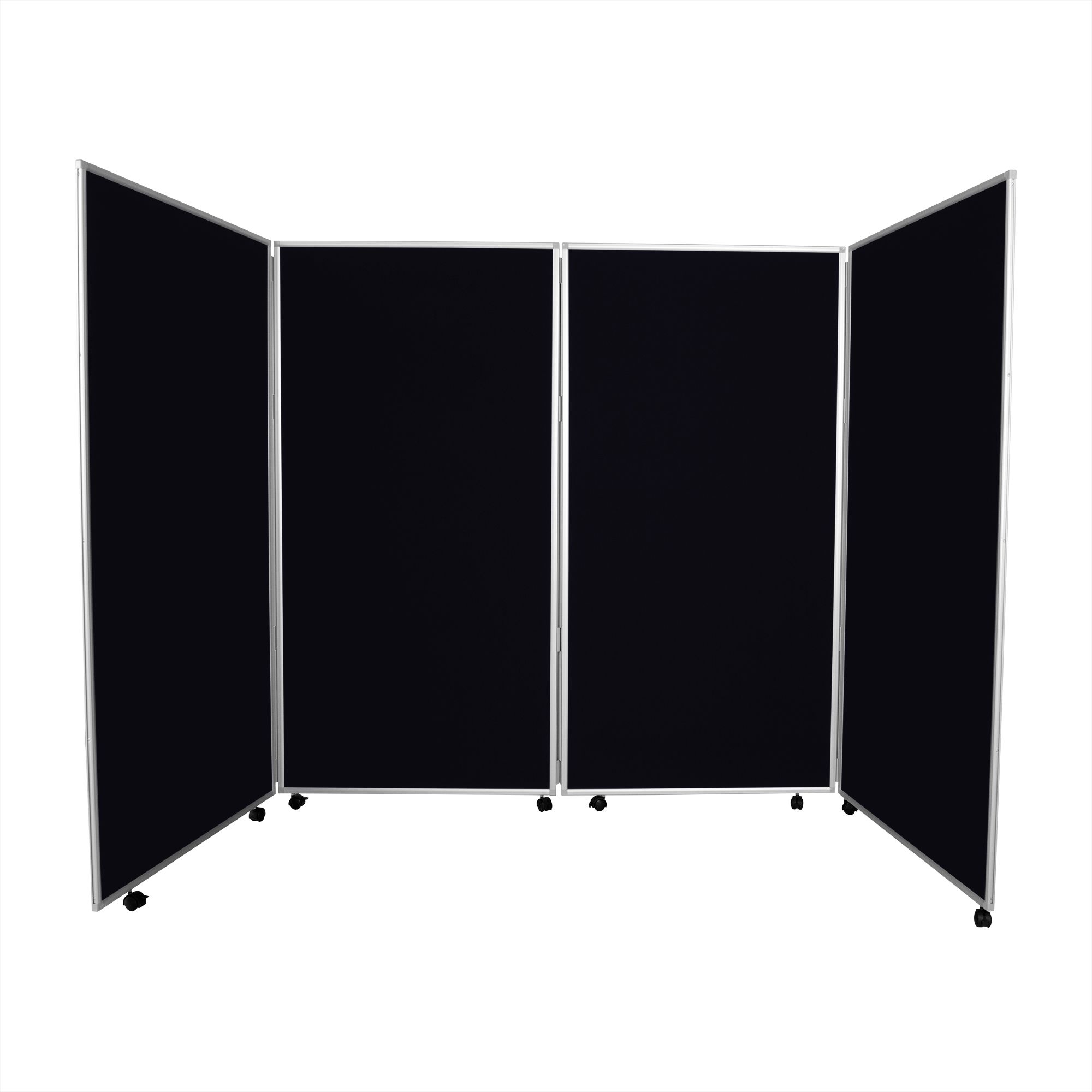4 Panel Mobile Jumbo Display Board with Aluminium Frame Black