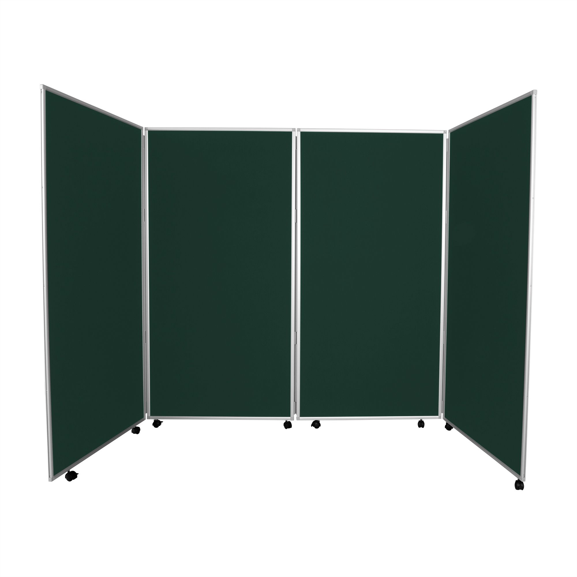 4 Panel Mobile Jumbo Display Board with Aluminium Frame Bottle Green