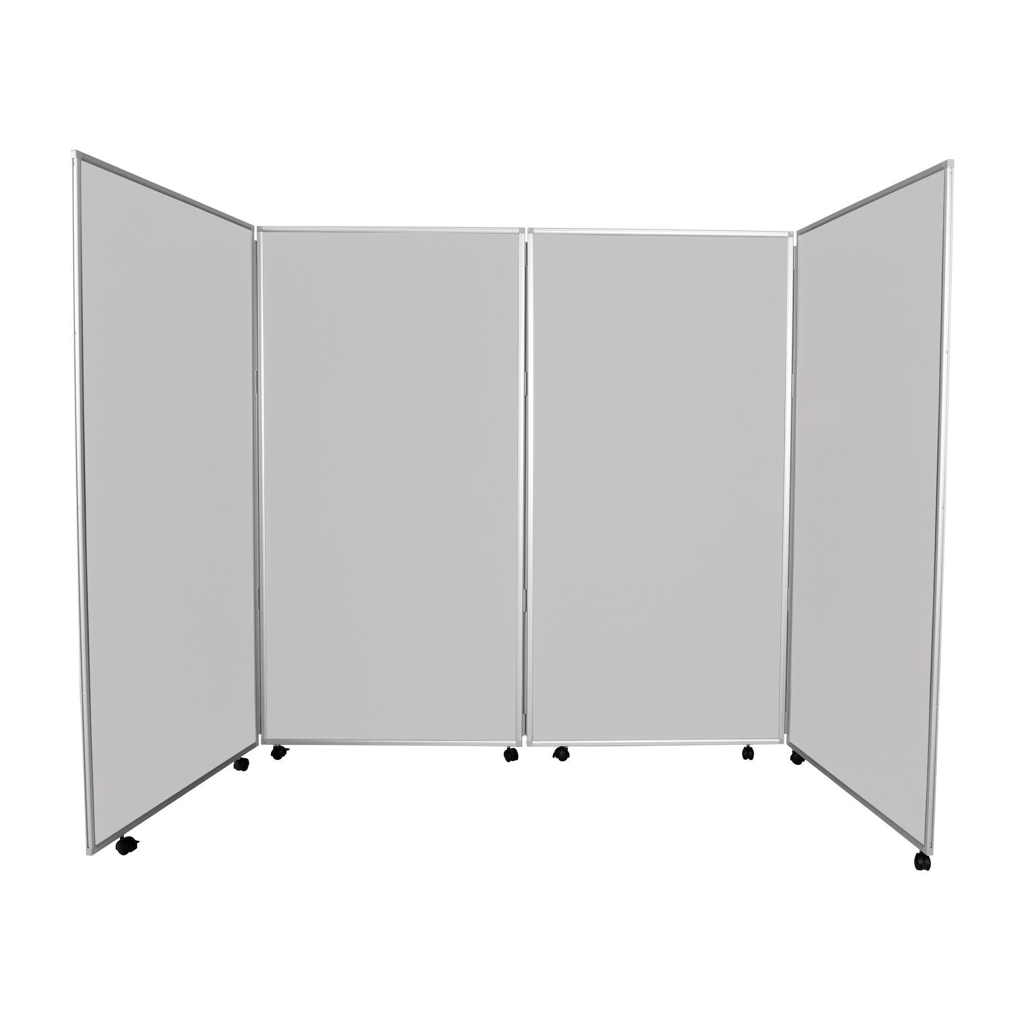 4 Panel Mobile Jumbo Display Board with Aluminium Frame Grey