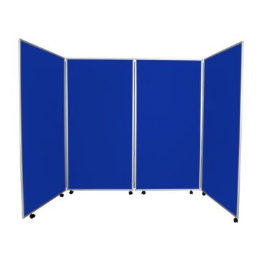4 Panel Mobile Jumbo Display Board with Aluminium Frame Blue