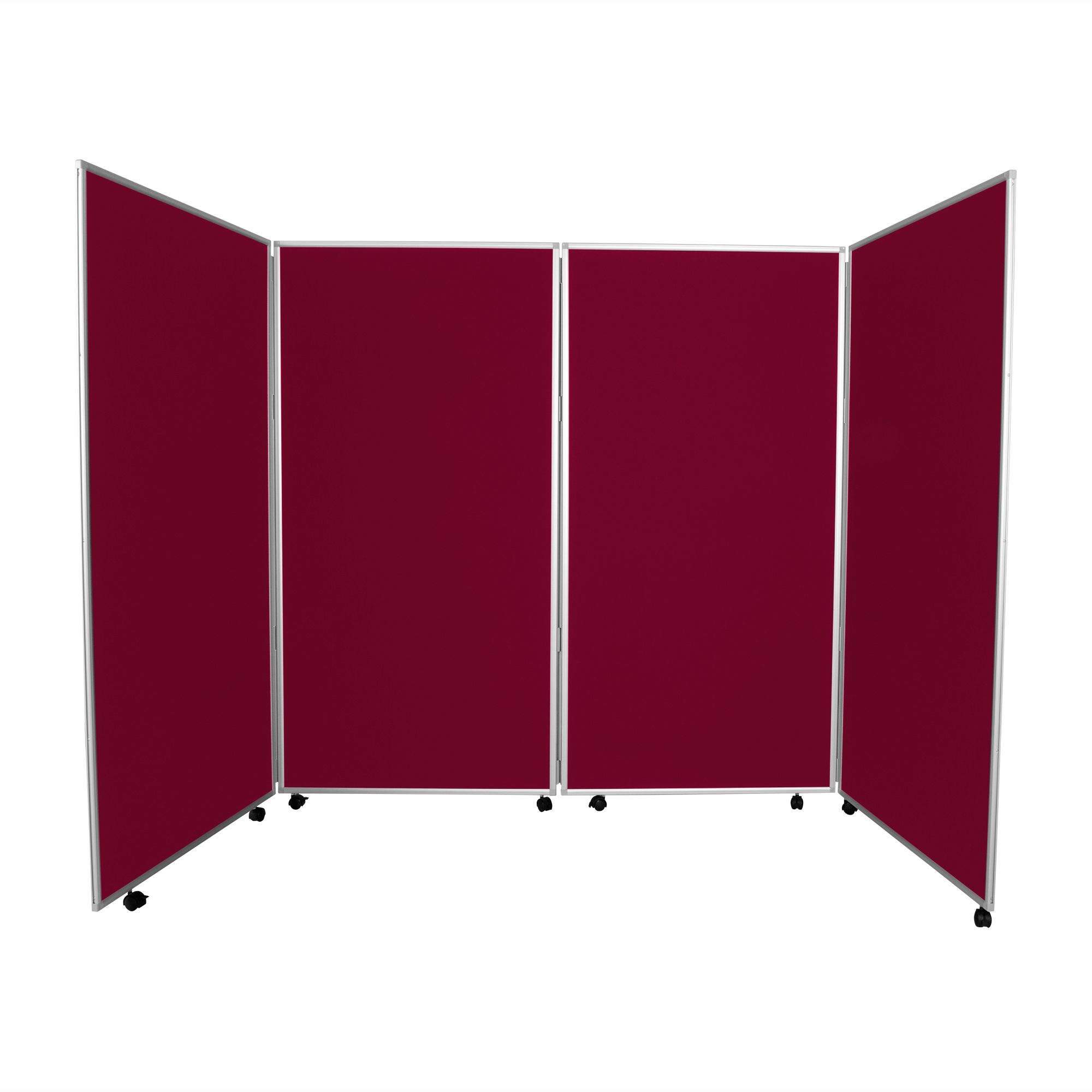 4 Panel Mobile Jumbo Display Board with Aluminium Frame Wine