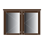 Fully-glazed, lockable external Man-made Timber noticeboard