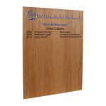 A1 portrait format, veneered honours board with straight top