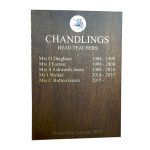 A2 portrait format, veneered honours board with straight top