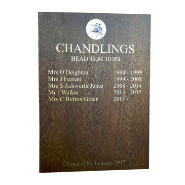 A2 portrait format, veneered honours board with straight top