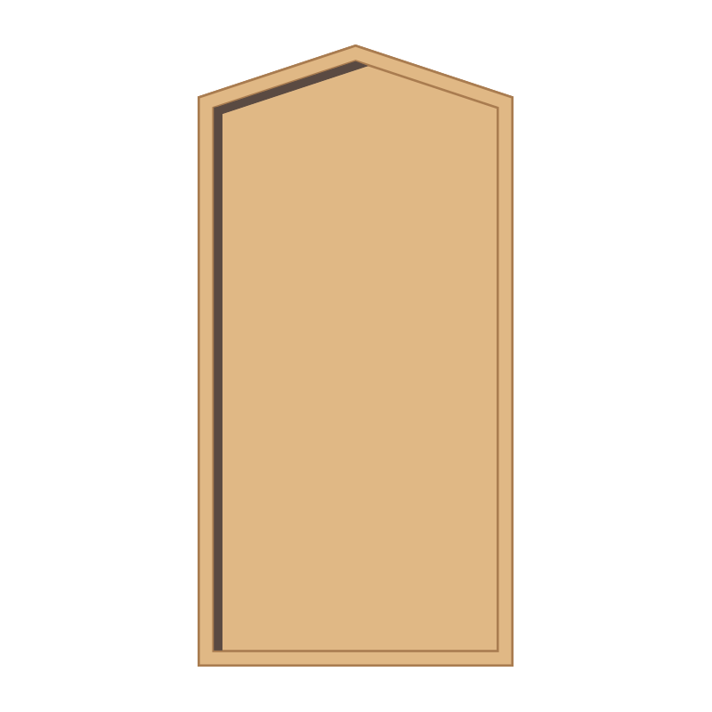 600mm x 1200mm, framed, hardwood honours board, gable top
