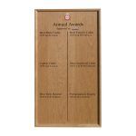 1200 mm portrait format, HOM/2 framed honours board with straight top