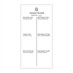 Illustration showing typical layout of inscriptions for honours board HOM2/612