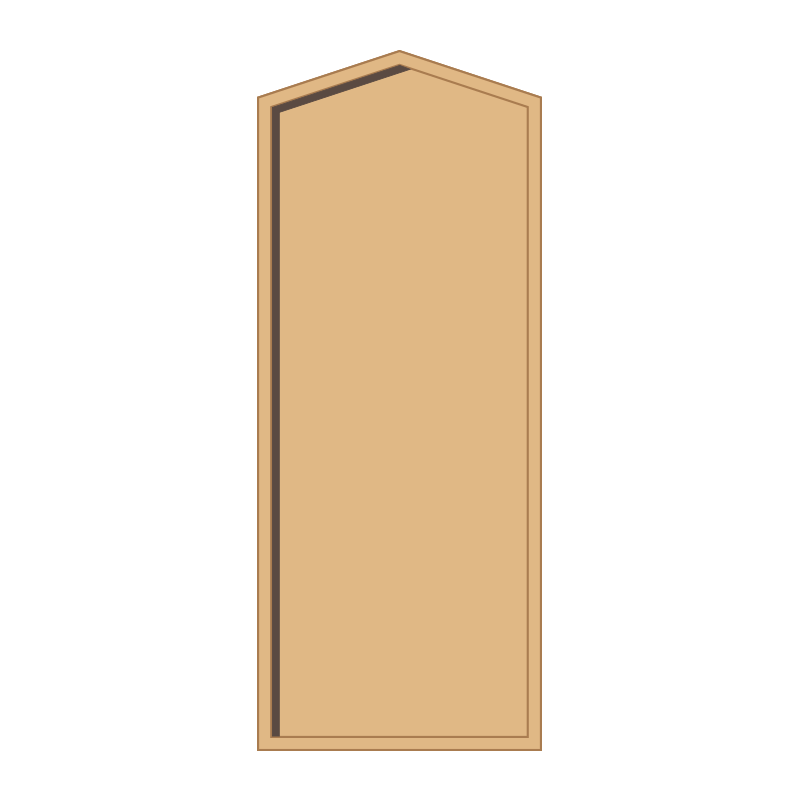 600mm x 1500mm, framed, hardwood honours board, gable top