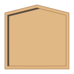 600mm square, framed, hardwood honours board, gable top