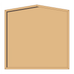 1200 x 1200mm square, framed, hardwood honours board, gable top