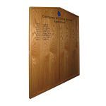 1200mm x 1500 mm portrait format, HOM/3 framed honours board with gable top