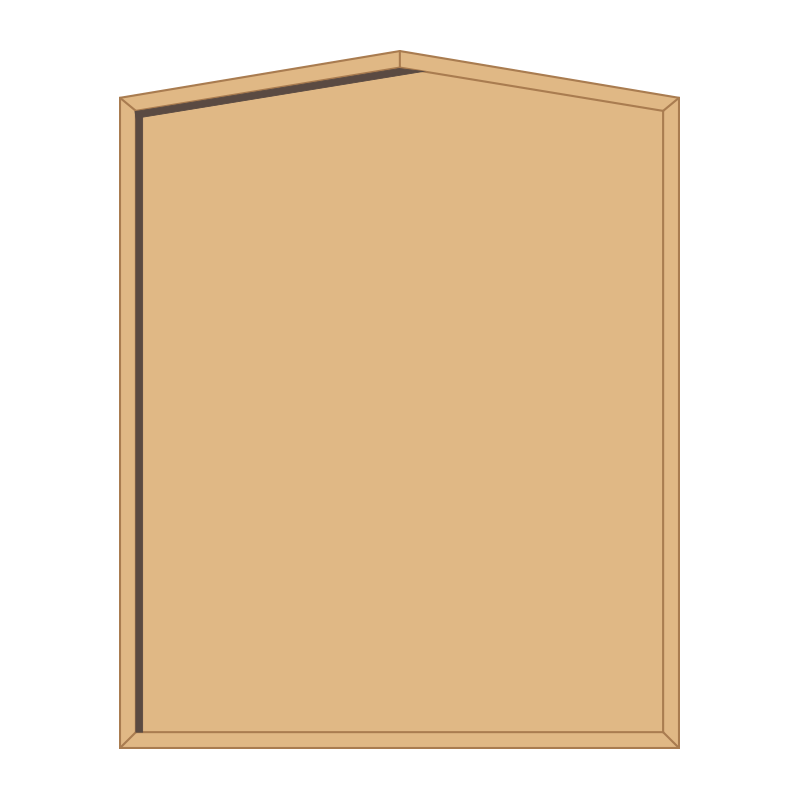 1200 x 1500mm portrait, framed, hardwood honours board, gable top