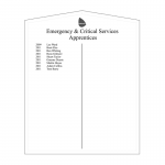 Illustration showing typical layout of inscriptions for honours board HOM3/1215G