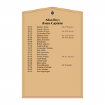 Illustration showing typical layout of inscriptions for honours board HOM3/1218G