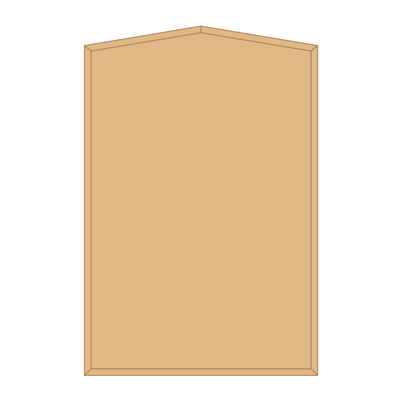 1200 x 1800mm portrait, framed, hardwood honours board, gable top
