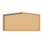1200 x 600mm landscape, framed, hardwood honours board, gable top