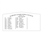 Illustration showing typical layout of inscriptions for honours board HOM3/126G