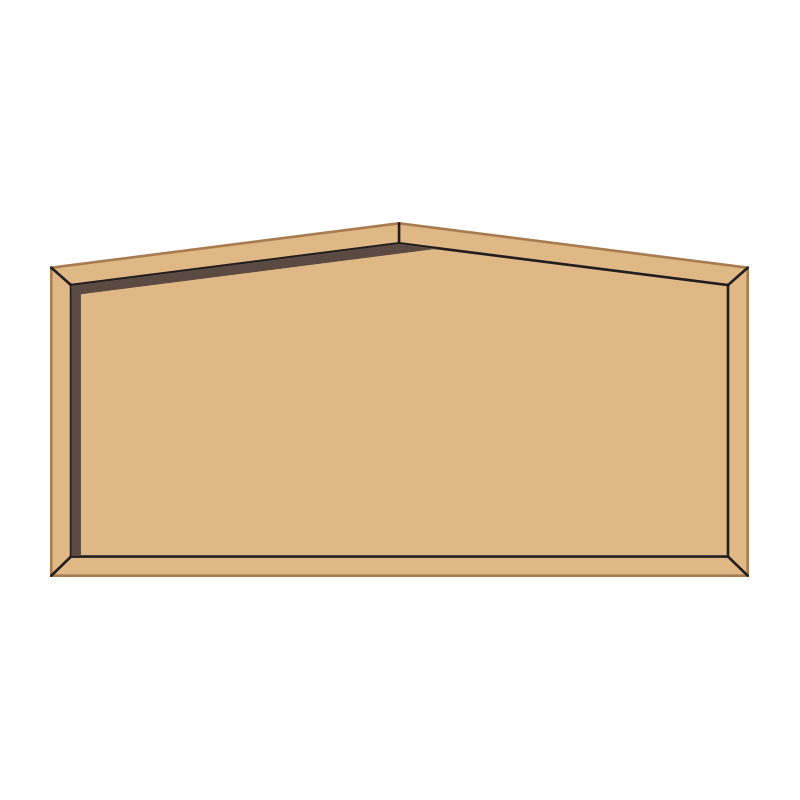 1200 x 600mm landscape, framed, hardwood honours board, gable top